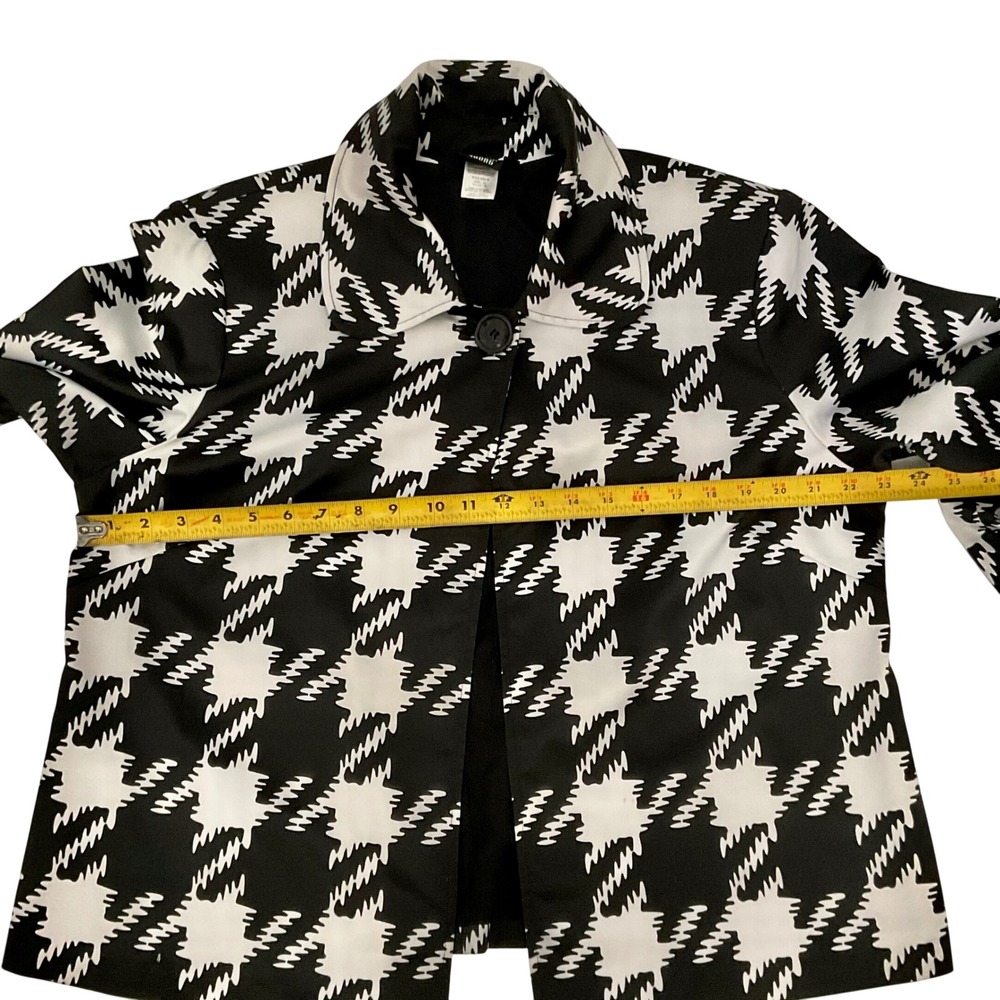 Vintage 90's Sharon Young houndstooth jacket 2220J equestrian fox hunt womens xl - Picture 7 of 9
